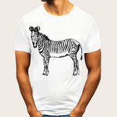 Tricou casual barbatesc cu aplicatie si maneci scurte