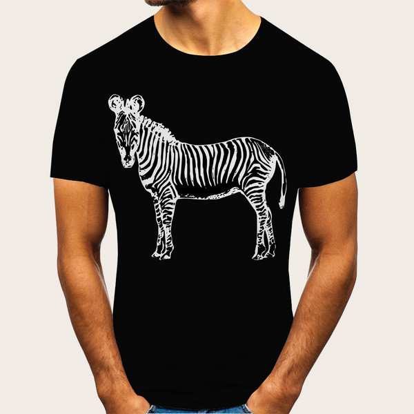 Alkalmi férfi póló rátéttel és rövid ujjal