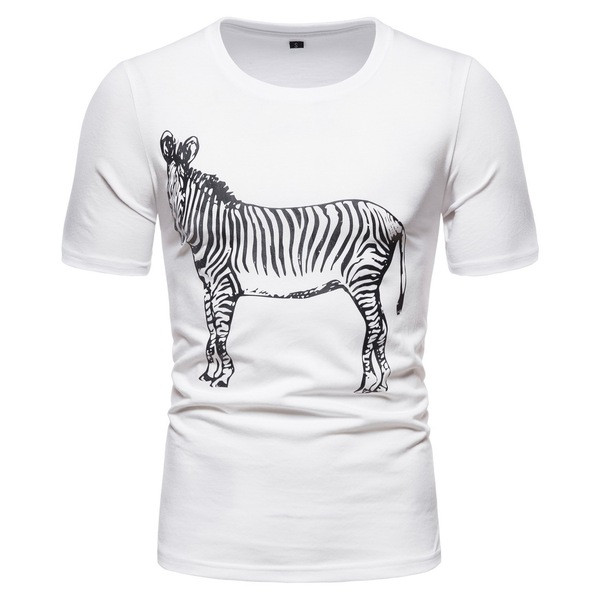 Alkalmi férfi póló rátéttel és rövid ujjal