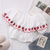Bluză de damă modernă cu decolteu barcă și broderie