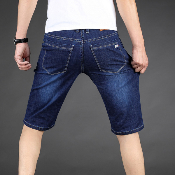 Alkalmi férfi rövidnadrág zsebekkel és cipzárral