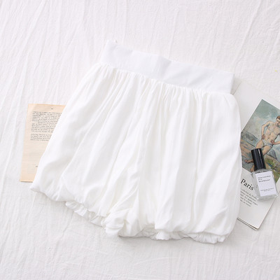 Pantaloni scurți casual cu talie înaltă - model larg