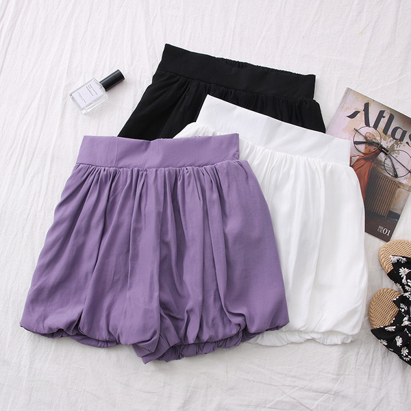 Ležerne kratke hlače s visokim strukom - široki model