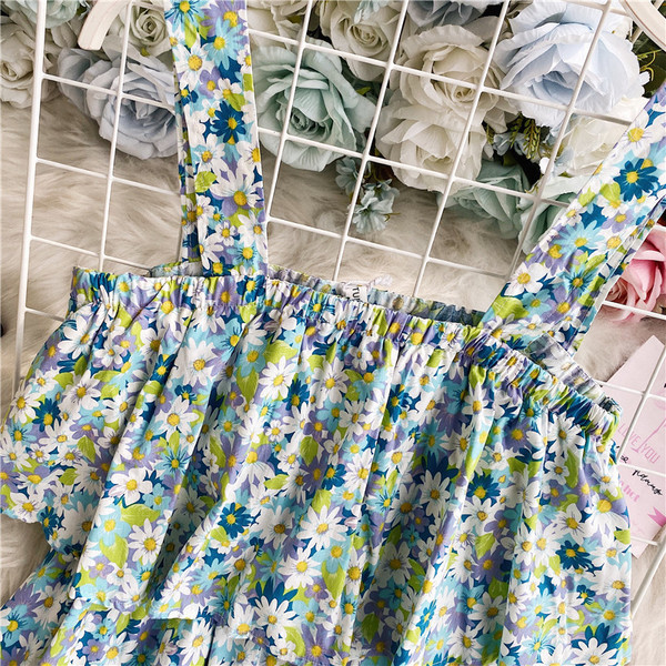 Šarena ženska majica bez rukava s cvjetnim uzorkom i širokim naramenicama