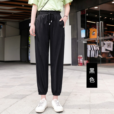 Casual γυναικείο μακρύ φαρδύ παντελόνι με κορδόνιας και υψηλή μέση