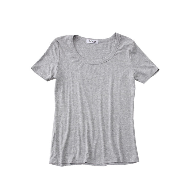 Ležerna ženska majica s ovalnim izrezom