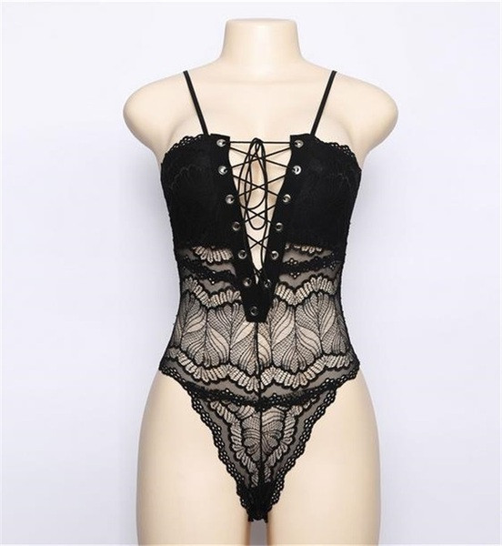 Ženski moderni bodi od čipke na vezice