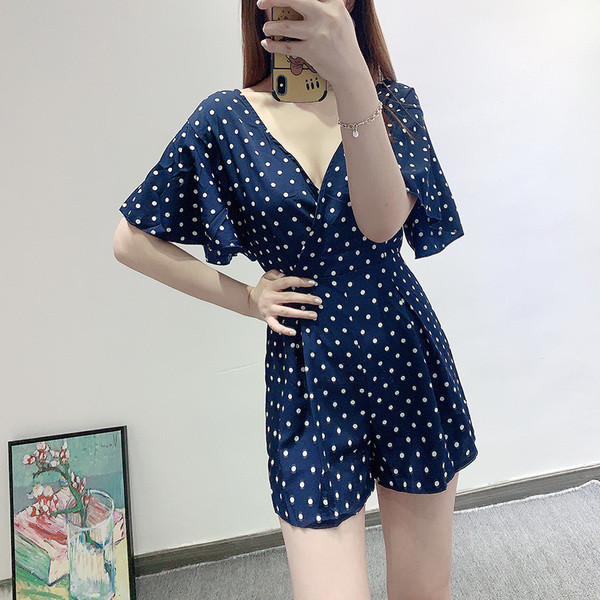 Νέο μοντέλο γυναικείες ολόσωμεςφόρμες με βαθιά λαιμόκοψη και κοντά μανίκια