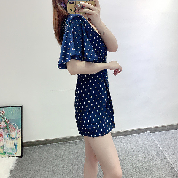 Νέο μοντέλο γυναικείες ολόσωμεςφόρμες με βαθιά λαιμόκοψη και κοντά μανίκια