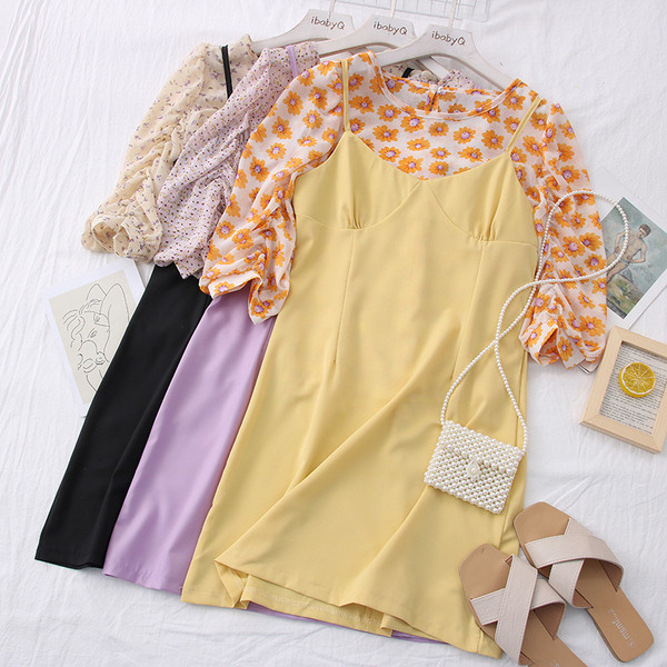 Нов модел дамски комплект риза + рокля 