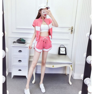 Set casual de dama din doua piese cu pantaloni scurti