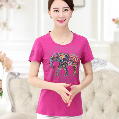 Tricou casual cu decolteu oval si aplicatie colorata - marime mare