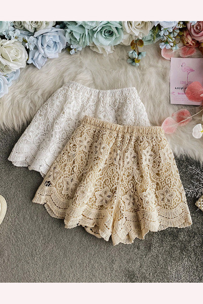 Γυναικεία σορτς με υψηλή μέση και ελαστική