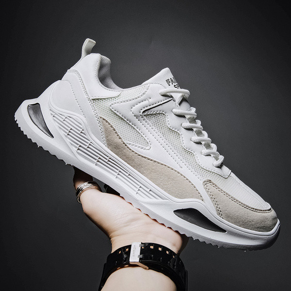 Модерни мъжки летни маратонки с връзки и равна подметка