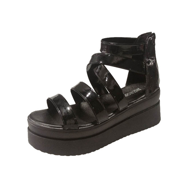 НОВО Дамски сандали с дебела подметка и цип 