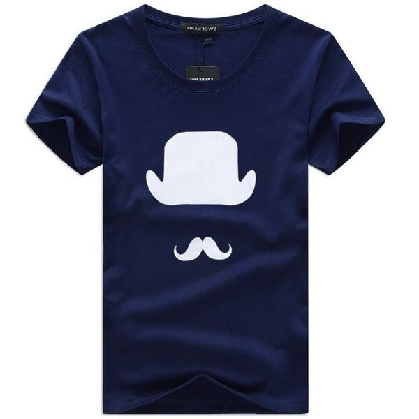 Mintás és rövid ujjú férfi póló - nagy méret