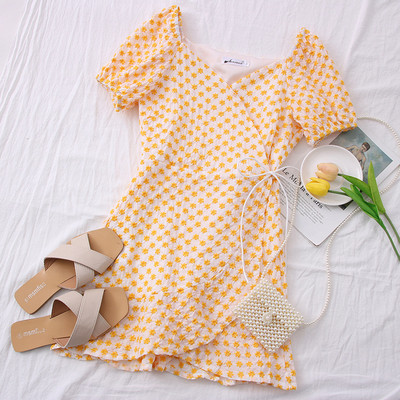 Rochie de dama model nou cu maneci scurte si decolteu spitz