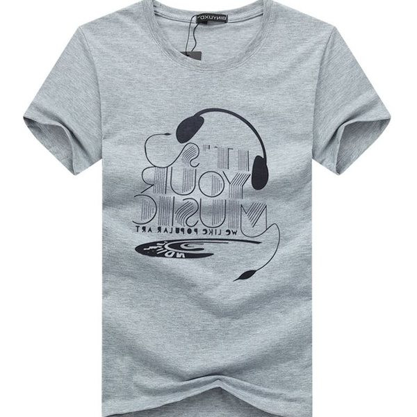 Мъжка тениска с надпис - големи размери