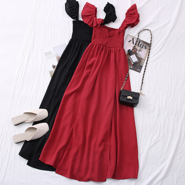 Stílusos női ruha pántokkal - szabású modell