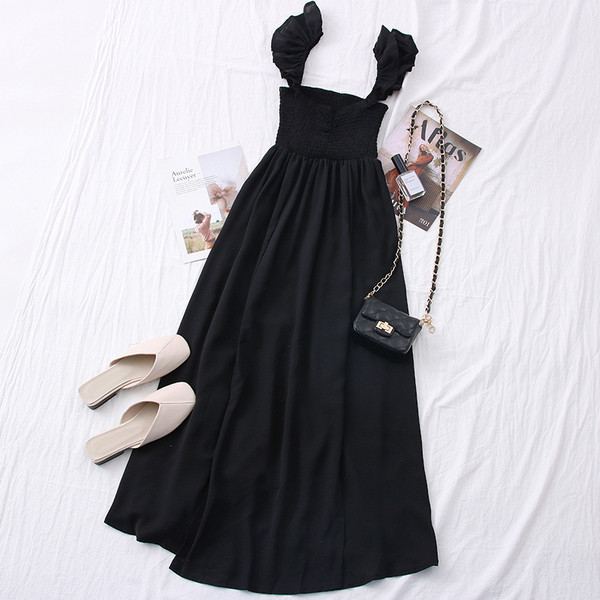 Stílusos női ruha pántokkal - szabású modell