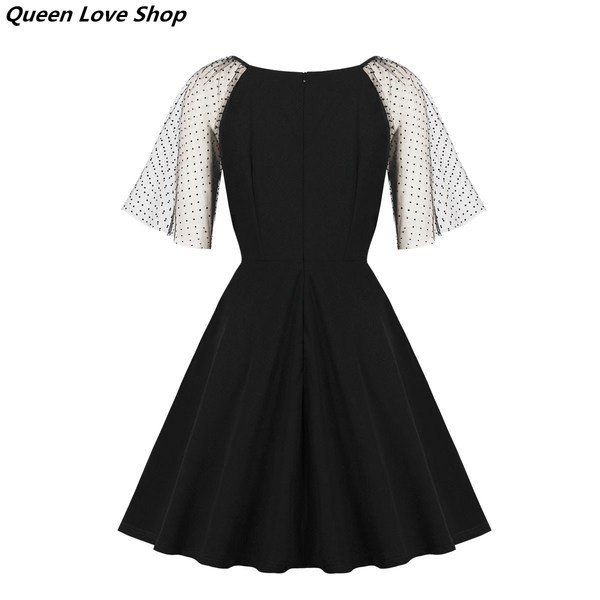 НОВ модел дамска къса рокля с тюл и квадратно деколте 