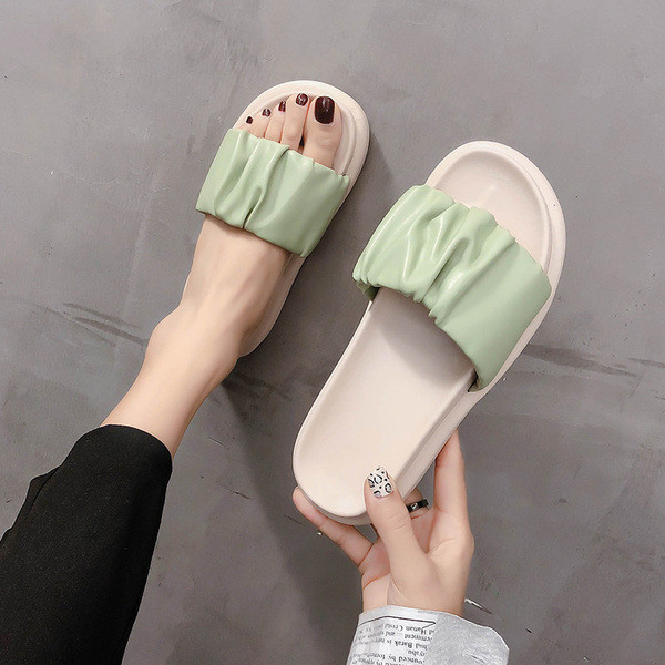 Női modern papucs sima modell lapos talppal