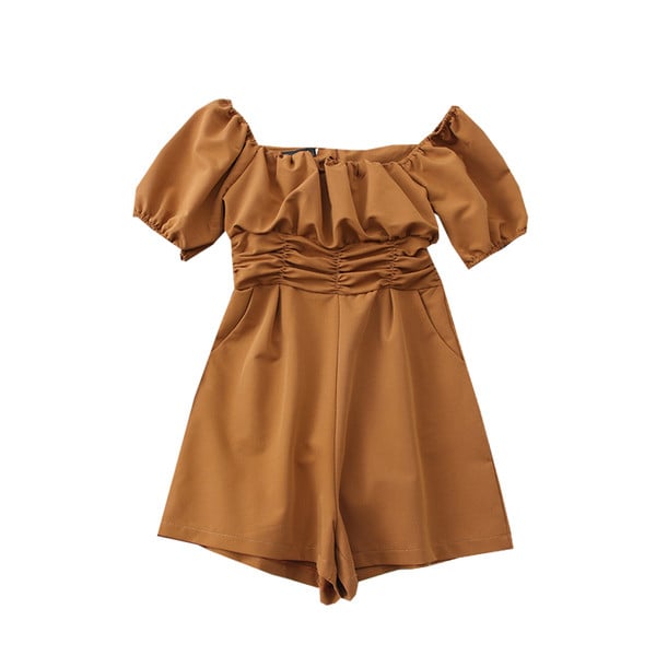 Μοντέρνα κοντή γυναικεία σαλοπέτα με ντεκολτέ 