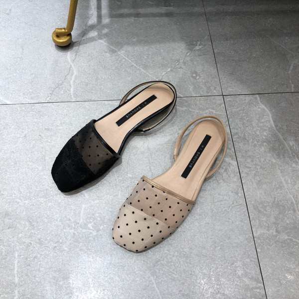 Sandale de damă cu talpă plată model rotunjit