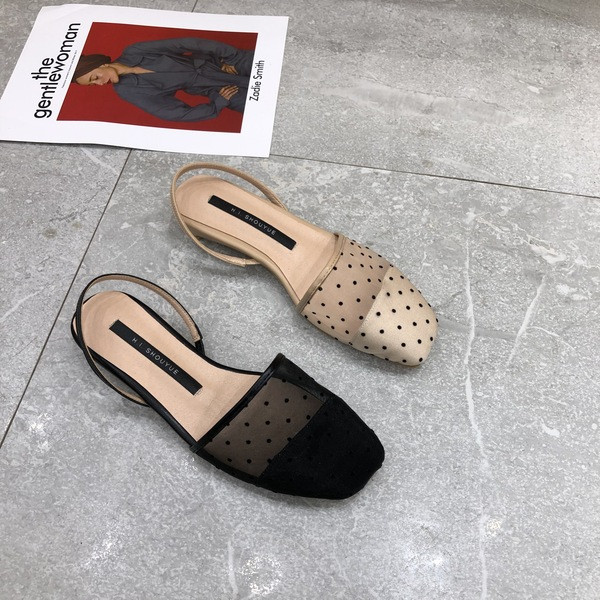 Sandale de damă cu talpă plată model rotunjit