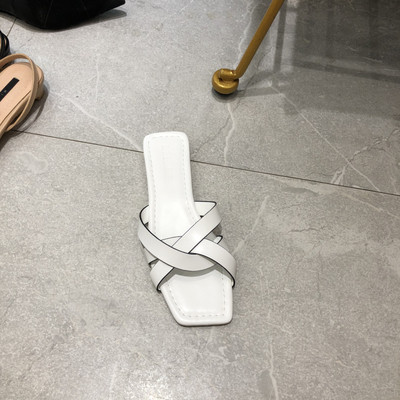 Casual γυναικείες παντόφλες από έκο δέρμα  με επίπεδη σόλα