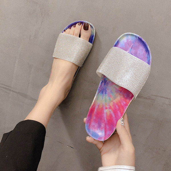 Дамски ежедневни чехли с камъни