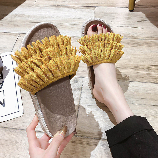 Női alkalmi papucs eco-bőr rojtokkal