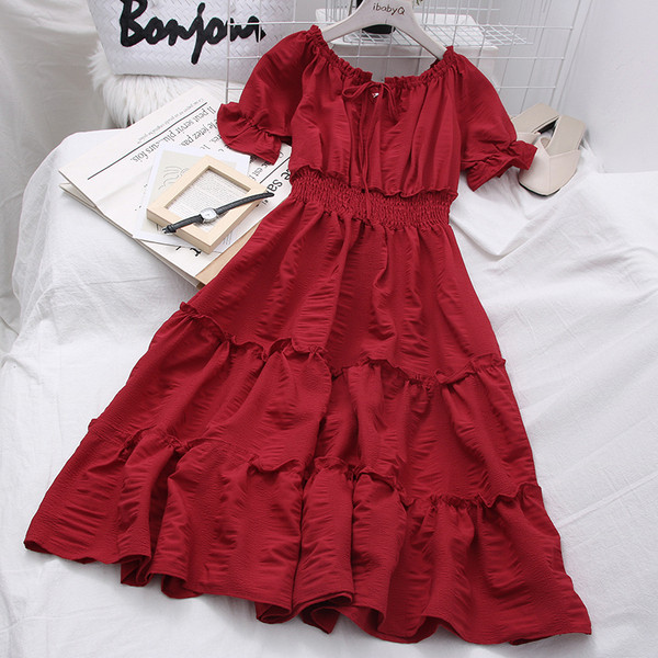 Modern női ruha csónakos nyakkivágással - szabású modell