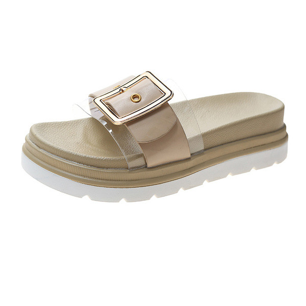 Új modell női papucsok szilikon pánttal és lapos talppal