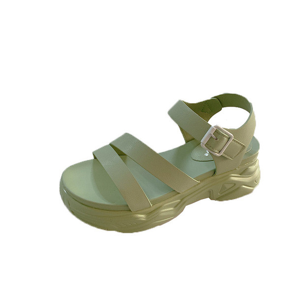 Női alkalmi szandál eko bőrből, lapos talppal