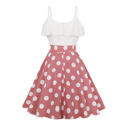 Alkalmi női rövid ruha vékony pántokkal és ovális nyakkivágással