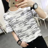 Tricou dama cu maneca scurta in culori irizate