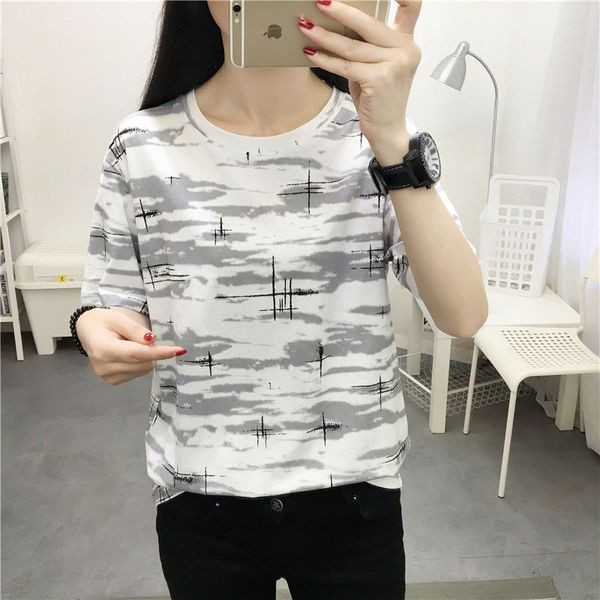 Rövid ujjú női póló irizáló színekben