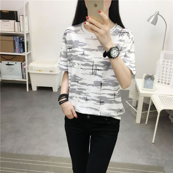 Rövid ujjú női póló irizáló színekben