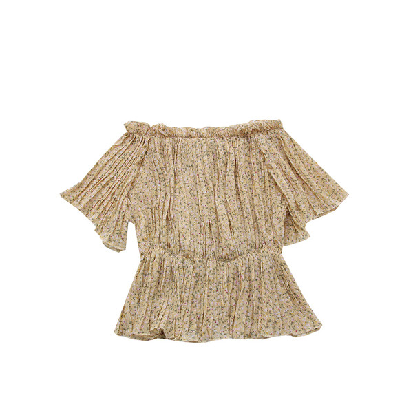 Moderna ženska bluza - s lađa izrezom i širokim rukavima