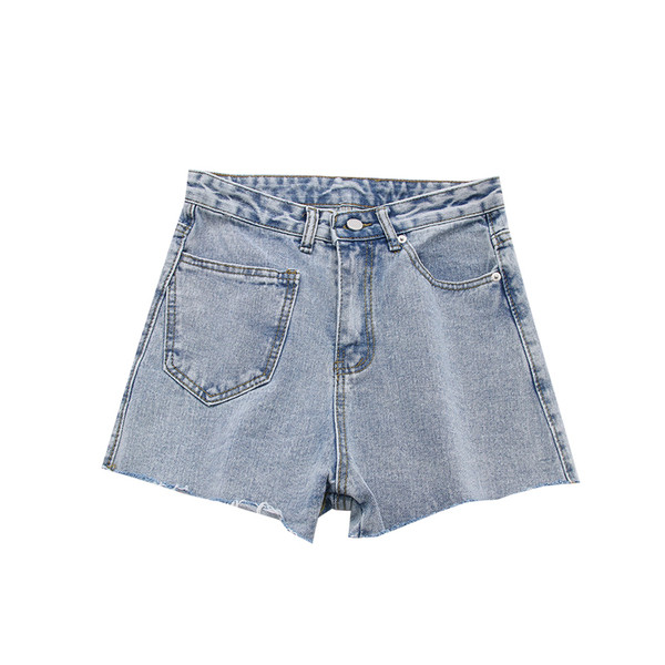 Нов модел дънкови дамски къси панталони с джоб