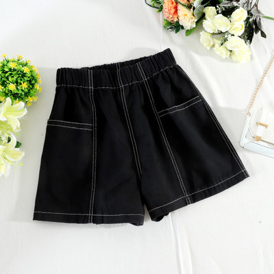 Pantaloni scurți casual cu talie elastică și buzunar