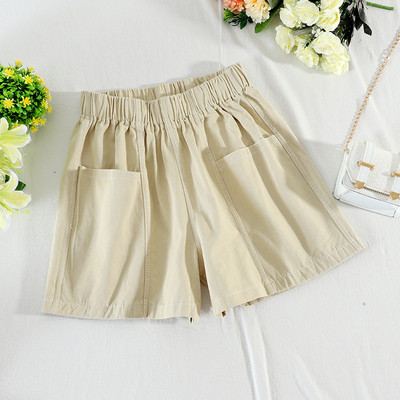 Pantaloni scurți casual cu talie elastică și buzunar