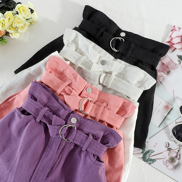 Novi model traper hlačica s visokim strukom i remenom