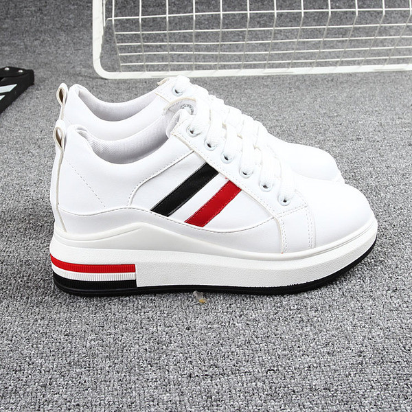 Ženske tenisice od eko kože sa vezicama na ravnoj platformi