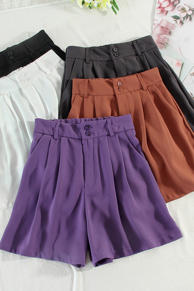 Ежедневни къси дамски панталони  с висока талия 