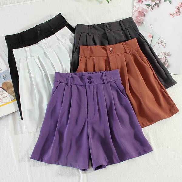 Ежедневни къси дамски панталони  с висока талия 