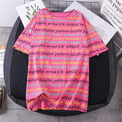 Tricou larg de damă cu inscripții
