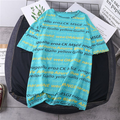 Tricou larg de damă cu inscripții