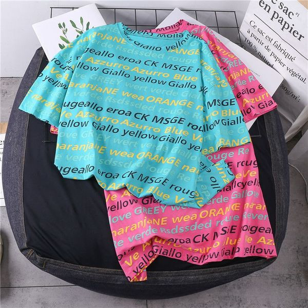 Női széles, feliratos póló